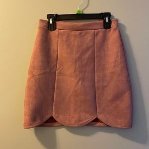 Charlotte Russe Women’s Dusty Rose Mini/Midi Petal Skirt